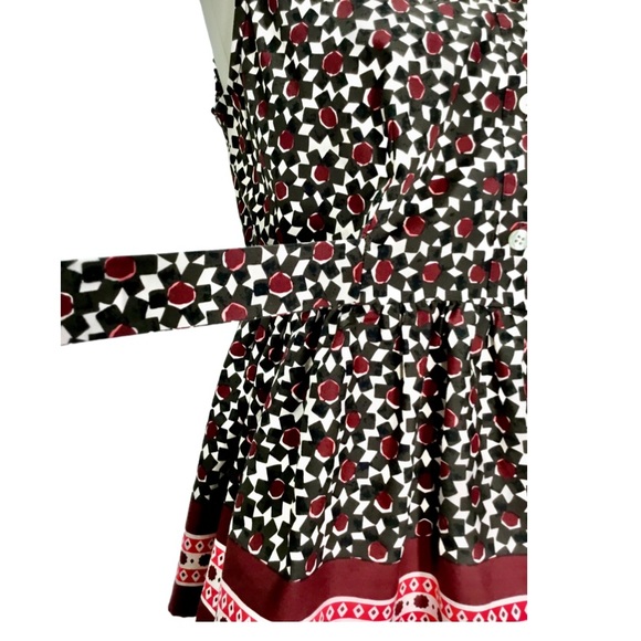 Kate Spade Rambling Roses Floral Tile Peplum Top - Picture 6 of 11